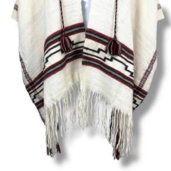 Ulla Johnson Sweater Womens O/S Sacha Ethic Tribal Print Baby Alpaca Wrap Kimono - Picture 3 of 11